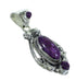 Southwest Magenta Turquoise And Sterling Silver Slide Pendant WX66832